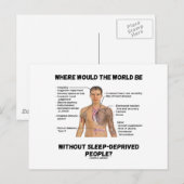 世界が睡眠不足にならずにいるところを ポストカード (正面/裏面)