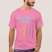 世界が誇りに思う プレミアムLGBT Tシャツ (正面)