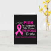 世界が～することを意味する人にとってピンク色の乳がん カード (黄色い花)