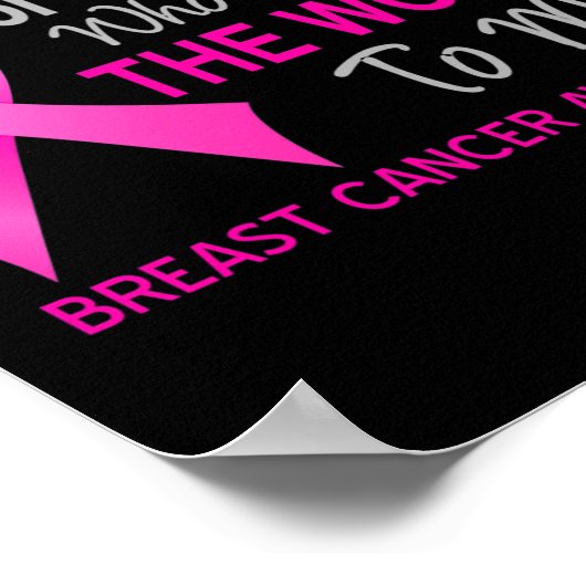 世界が～することを意味する人にとってピンク色の乳がん ポスター (角)