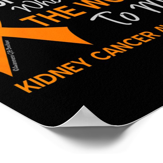 世界が~することを意味する人にとって腎臓がん ポスター (角)