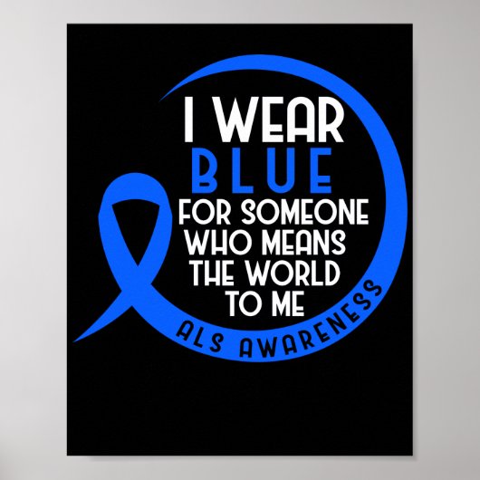 世界が~することを意味する人のためにAls I衣服ブルー ポスター (正面)