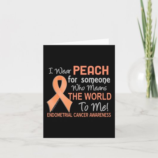 世界が～することを意味する人のための子宮内膜がん カード (正面)