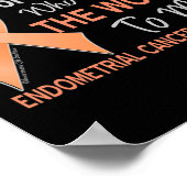 世界が~することを意味する人のための子宮内膜がん ポスター (角)