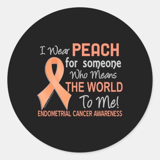 世界が~することを意味する人のための子宮内膜がん ラウンドシール (正面)
