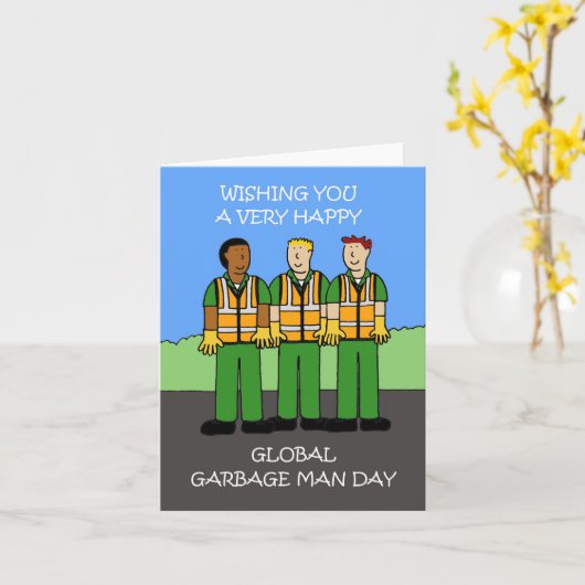 世界ごみの男の日6月17日 カード (黄色い花)