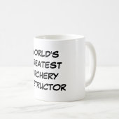 "世界すばらしいアーチェリーインストラクター"のマグ コーヒーマグカップ (正面右)