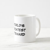 "世界すばらしいスチュワード"のマグ コーヒーマグカップ (正面右)