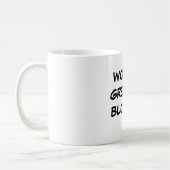 "世界すばらしいブロガー"のマグ コーヒーマグカップ (左)