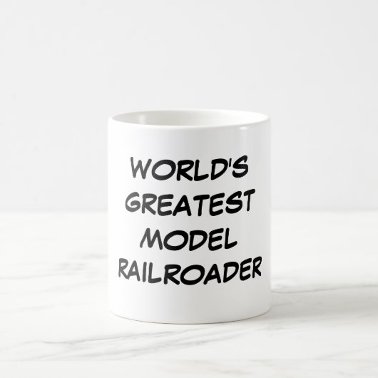 "世界すばらしいモデルRailroader"のマグ コーヒーマグカップ (中央)