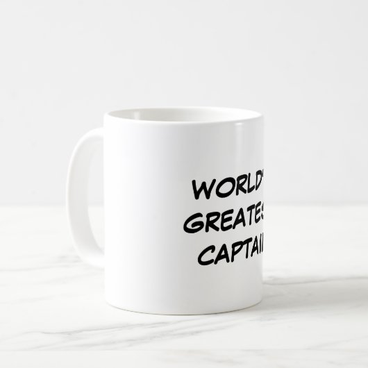 "世界すばらしい大尉"でマグ コーヒーマグカップ (正面左)