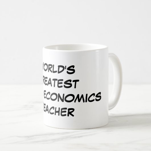 "世界すばらしい家庭科先生"のマグ コーヒーマグカップ (正面右)