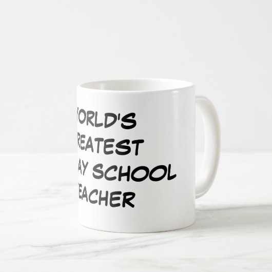 "世界すばらしい日曜学校先生"のマグ コーヒーマグカップ (正面右)