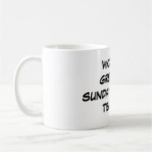 "世界すばらしい日曜学校先生"のマグ コーヒーマグカップ (左)