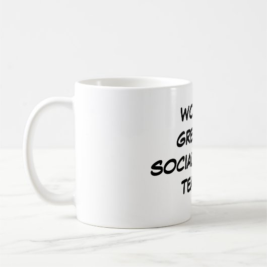 "世界すばらしい社会科先生"のマグ コーヒーマグカップ (左)