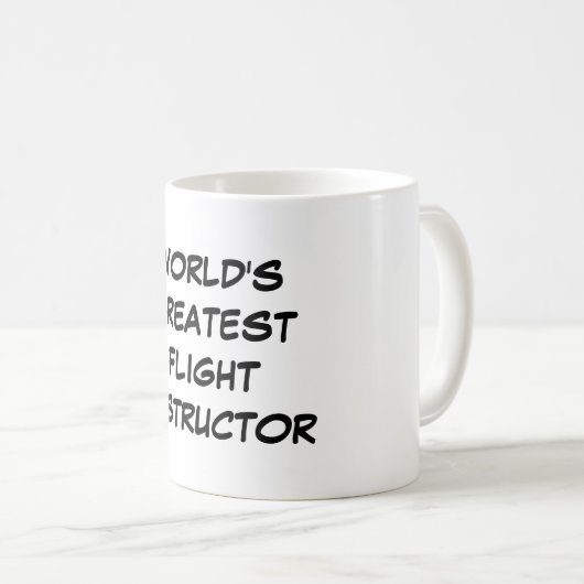 "世界すばらしい飛行インストラクター"のマグ コーヒーマグカップ (正面右)