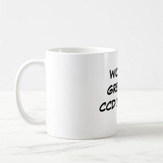 "世界すばらしいCCD先生"のマグ コーヒーマグカップ (左)
