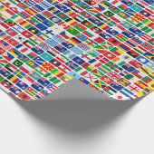 世界すべての国の国の国旗の切り離し ラッピングペーパー (角)