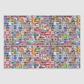 世界すべての国の国の国旗の切り離し 薄葉紙 (正面)