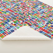 世界すべての国の国旗のパターン シェルパブランケット (3/4)