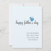 世界であなただけのブルーハートの父の日カードです シーズンカード (正面)