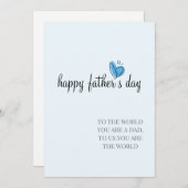 世界であなただけのブルーハートの父の日カードです シーズンカード (正面/裏面)