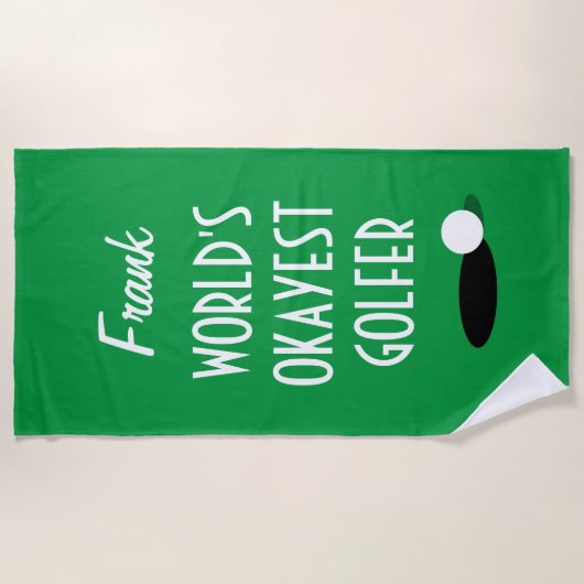 世界でおもしろい最も人気のあるゴルファーのためのゴルフビーチタオル ビーチタオル (正面)