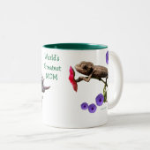 世界ですばらしいお母さんの無愛想なカメレオンのマグ ツートーンマグカップ (正面右)