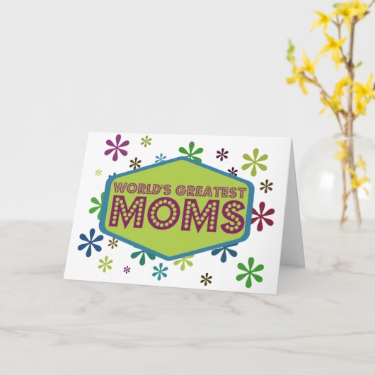 世界ですばらしいお母さん カード (黄色い花)