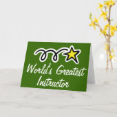 世界ですばらしいインストラクターのための挨拶状 カード (黄色い花)