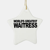 世界ですばらしいウェートレス セラミックオーナメント (右)
