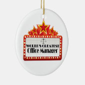 世界ですばらしいオフィスマネージャー セラミックオーナメント (右)