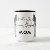 世界ですばらしいジャーマン・シェパードのお母さん ツートーンマグカップ (中央)