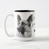 世界ですばらしいジャーマン・シェパードのお母さん ツートーンマグカップ (左)
