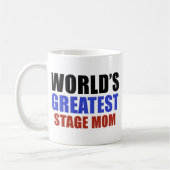 世界ですばらしいステージのお母さん コーヒーマグカップ (左)