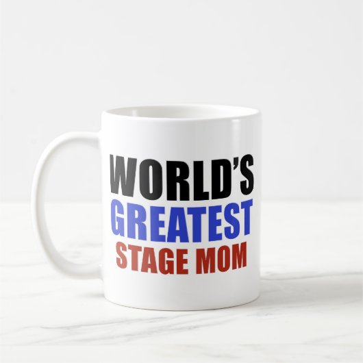 世界ですばらしいステージのお母さん コーヒーマグカップ (左)