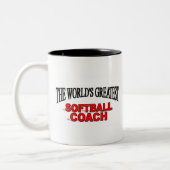 世界ですばらしいソフトボールのコーチ ツートーンマグカップ (左)