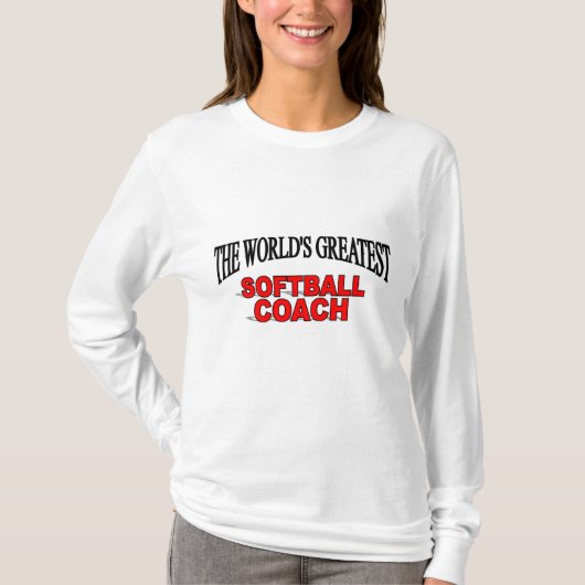 世界ですばらしいソフトボールのコーチ Tシャツ (正面)