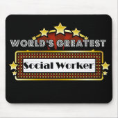世界ですばらしいソーシャルワーカー マウスパッド (正面)