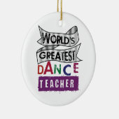 世界ですばらしいダンスの先生の1面オーナメント セラミックオーナメント (右)