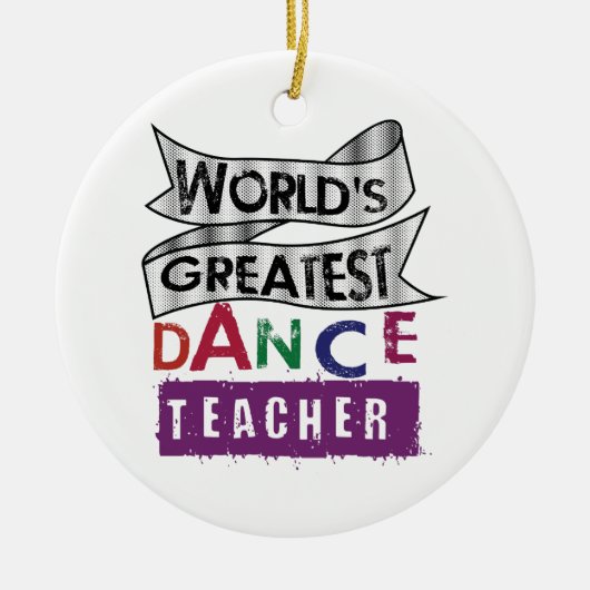 世界ですばらしいダンスの先生の1面オーナメント セラミックオーナメント (正面)
