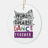 世界ですばらしいダンスの先生の1面オーナメント セラミックオーナメント (左)