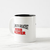 世界ですばらしいハーブの栽培者 ツートーンマグカップ (正面左)