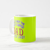 世界ですばらしいパパが見える何に! コーヒーマグカップ (正面左)