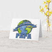 世界ですばらしいパパ カード (黄色い花)