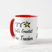 世界ですばらしいピアノの教師-コーヒー・マグのギフト マグカップ (正面左)