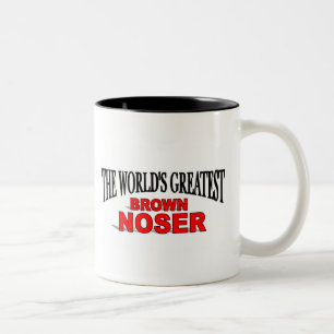 世界ですばらしいブラウンNoser ツートーンマグカップ