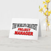 世界ですばらしいプロジェクトマネージャー カード (黄色い花)