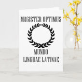 世界ですばらしいラテン系の先生(男性) カード (黄色い花)