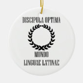 世界ですばらしいラテン系の学生(メス) セラミックオーナメント (正面)